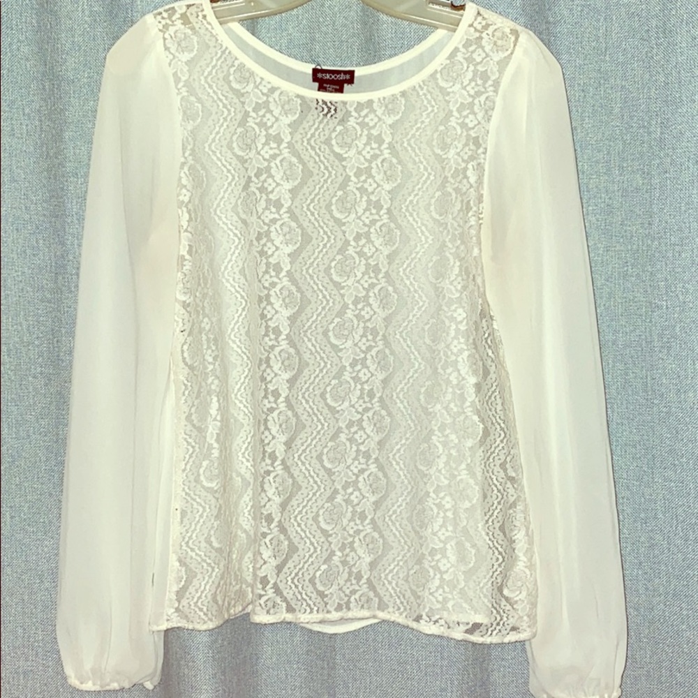 Cream lace top